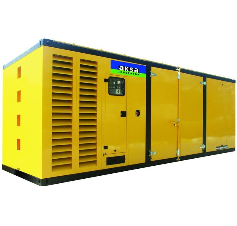 Дизельный генератор Aksa APD880M в кожухе